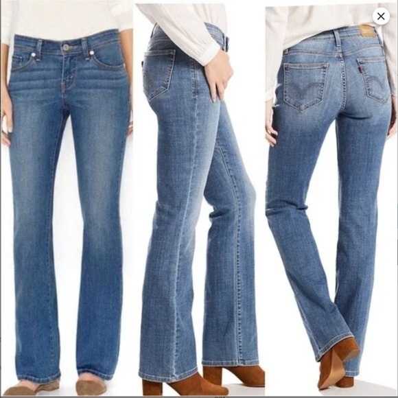 Levi's Denim - 2. Levi's Blue Jeans Classic 529  Curvy Boot Cut Medium Wash Denim  Size 16